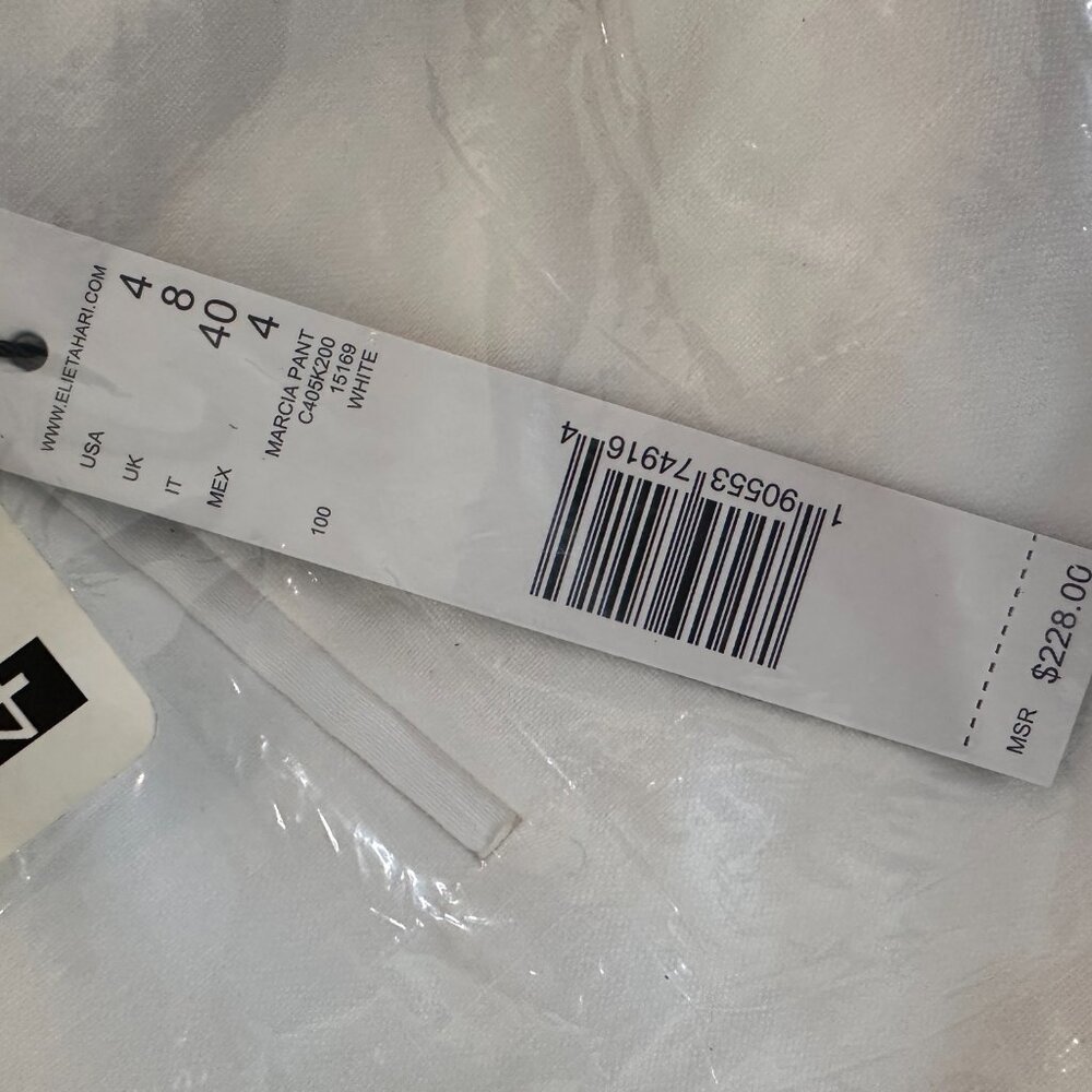 Brand New Ellie Tahari Marcia Skinny Pants - WHITE - Sz. 4 - Picture 5 of 6